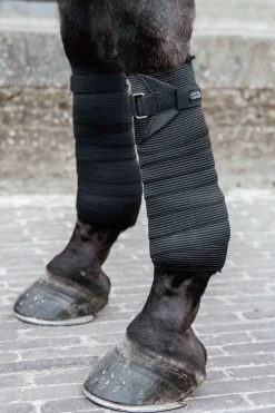 Hot kentucky Horsewear fleece & elastisk bandasje Black