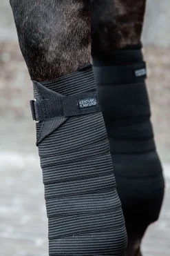 Hot kentucky Horsewear fleece & elastisk bandasje Black