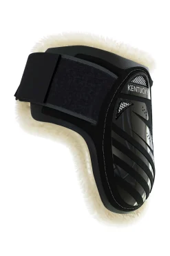 Outlet kentucky Horsewear Vegan bakbeinsbelegg til unghest med saueskinn Black
