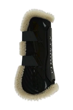 kentucky Horsewear Vegan elastiske senebelegg med bambus og saueskinn Black