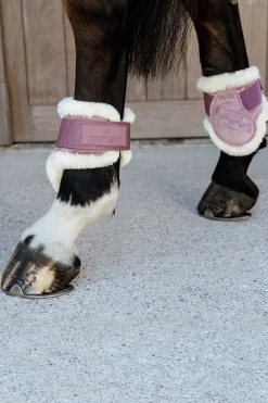 Outlet kentucky Horsewear Vegansk saueskinn Young Horse Fetlock Boots Velvet oldrose