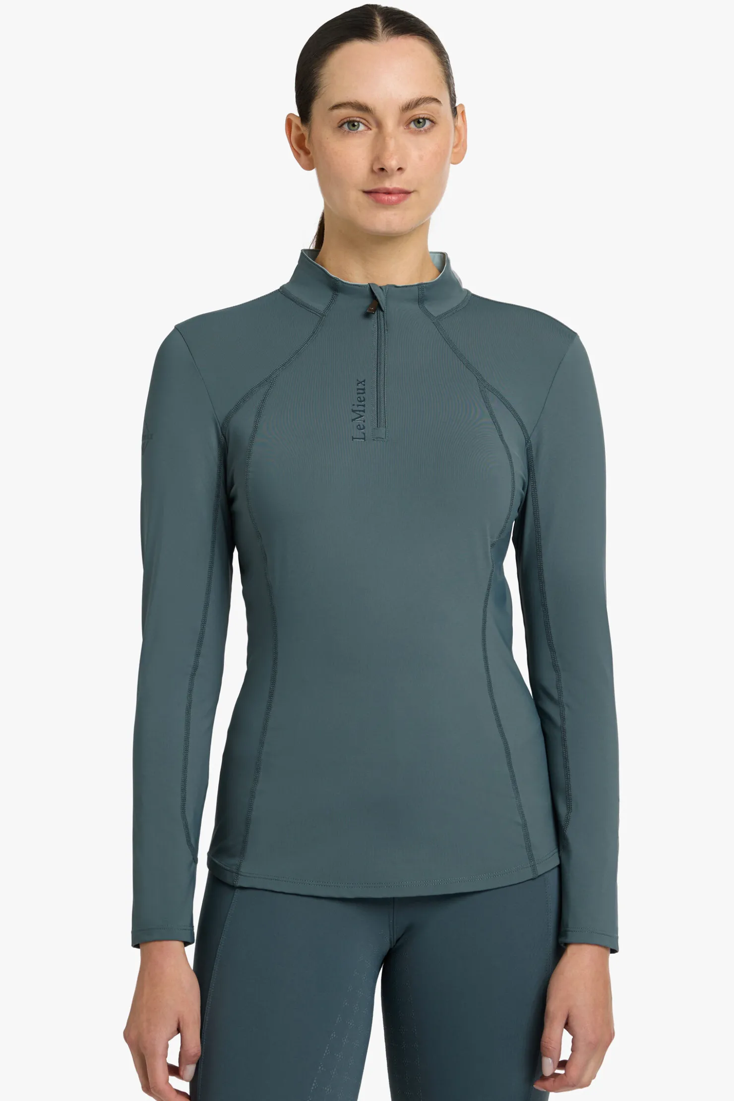Clearance lemieux Base Layer med glidelås Petrol