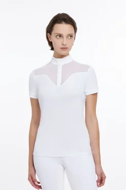 New lemieux Emily kortermet stevneskjorte for kvinner White