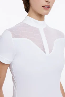 New lemieux Emily kortermet stevneskjorte for kvinner White