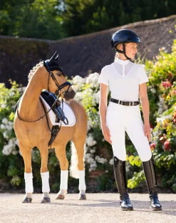 Discount lemieux Young Rider Eva kortermet skjorte for stevner White