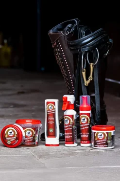 Sale leovet lærolje Beige/Red