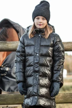 New mountainhorse Mountain Horse Irma lang polstret kåpe for barn Black/black