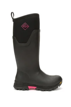 Clearance muckboots Muck Boot Arctic Ice AG All Terrain dame støvler Black/Pink
