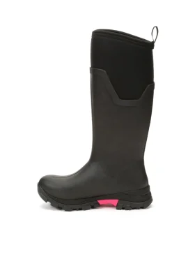 Clearance muckboots Muck Boot Arctic Ice AG All Terrain dame støvler Black/Pink
