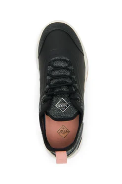Outlet muckboots Muck Boot Outscape Lace Up dame vanntette sko Black/Rose