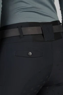 New pikeur Linnett nahtlos heforsterkede ridetights til dame med høyt liv og full seat Black