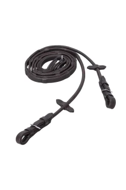 Hot schockemohle Schockemöhle Sports Durasoft runde tøyler med grep darkbrown/silver