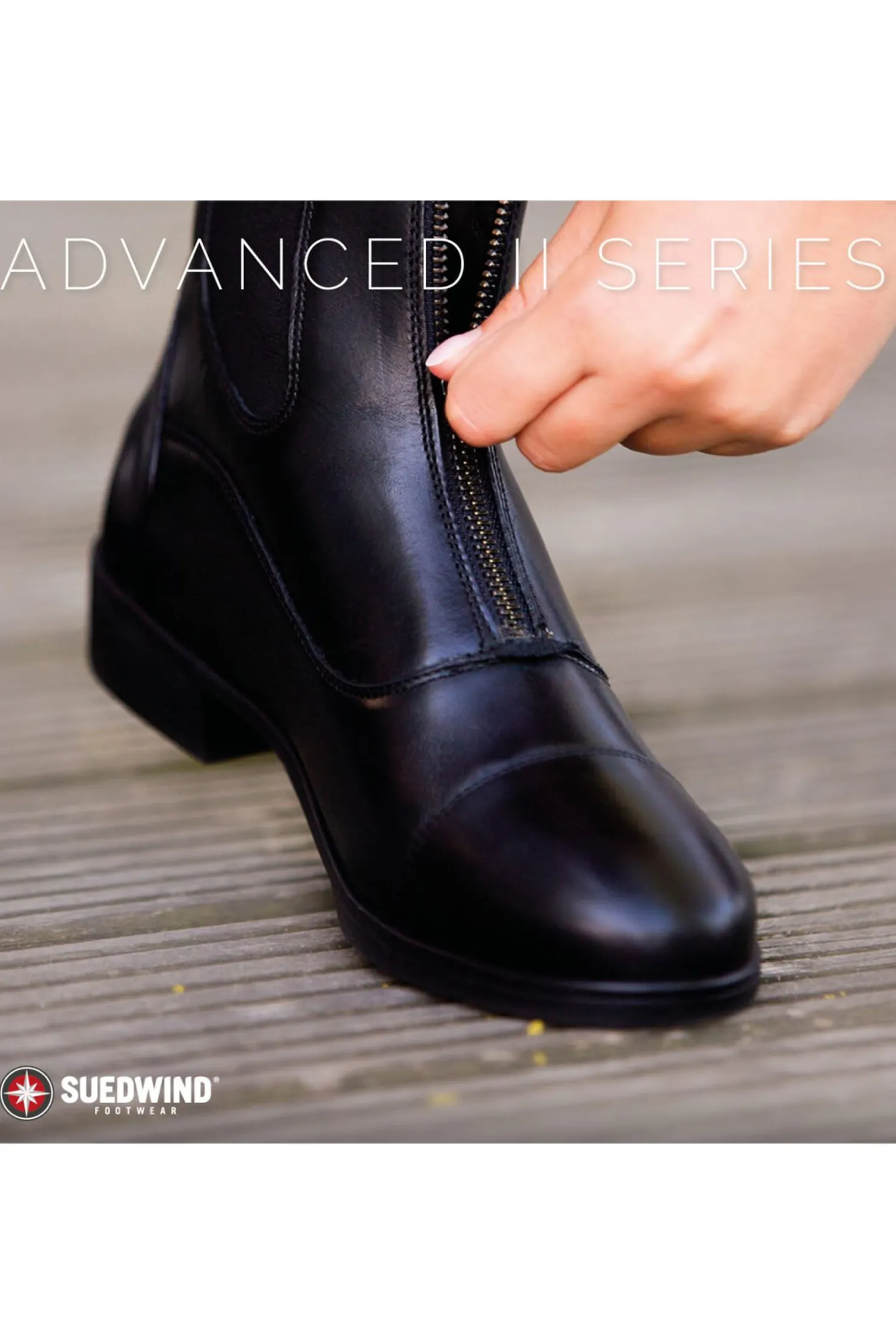 Discount suedwindfootwear Suedwind Footwear Advanced II FZ Jodhpur-støvler, frontglidelås Black