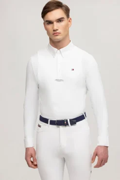 New tommyhilfigerequestrian Tommy Hilfiger Equestrian Columbus stevneskjorte for menn OpticWhite
