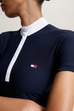 tommyhilfigerequestrian Tommy Hilfiger Equestrian Chelsea Avkjølende Polo-skjorte med korte ermer og logo DesertSky