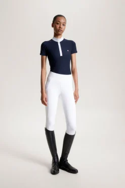 tommyhilfigerequestrian Tommy Hilfiger Equestrian Chelsea Avkjølende Polo-skjorte med korte ermer og logo DesertSky