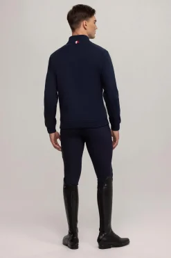 Hot tommyhilfigerequestrian Tommy Hilfiger Equestrian Dallas herre genser med 1/4 glidelås DesertSky