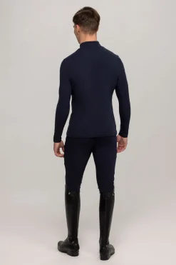 Outlet tommyhilfigerequestrian Tommy Hilfiger Equestrian Phoenix herre langermet skjorte med høy hals DesertSky