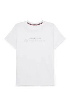 Discount tommyhilfigerequestrian Tommy Hilfiger Equestrian Brooklyn T-skjorte med korte ermer og motiv ThOpticWhite