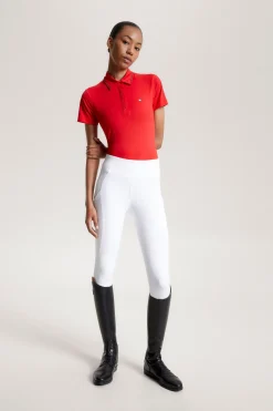 Outlet tommyhilfigerequestrian Tommy Hilfiger Equestrian Harlem Polo-skjorte med korte ermer og logo FierceRed