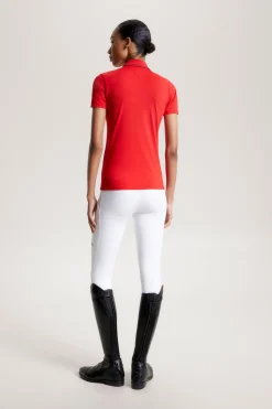 Outlet tommyhilfigerequestrian Tommy Hilfiger Equestrian Harlem Polo-skjorte med korte ermer og logo FierceRed