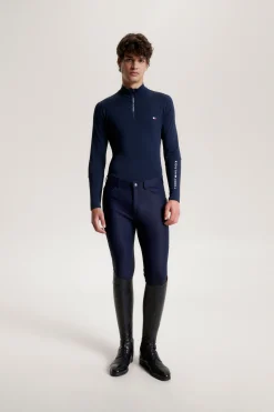 Sale tommyhilfigerequestrian Tommy Hilfiger Equestrian 1/4 Zip Termoskjorte for menn DesertSky