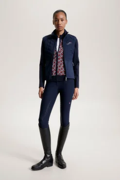 tommyhilfigerequestrian Tommy Hilfiger Equestrian Gramercy Isolert Dame Hybrid Vest DesertSky