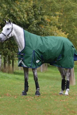 Hot weatherbeeta Comfitec Plus Dynamic II High Neck Medium/Light Turnout Rug, 100g HunterGreen/Navy
